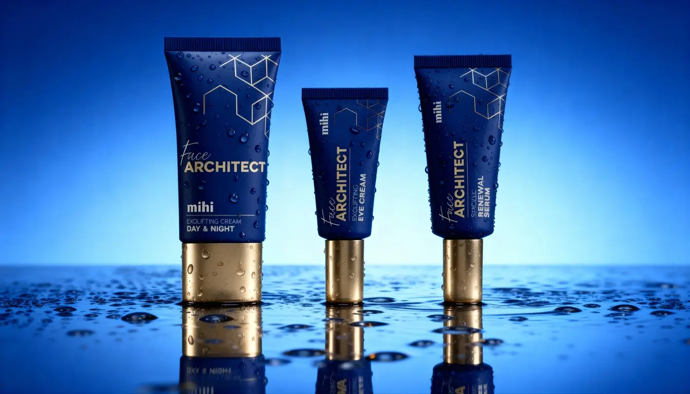 Routine visage Face Architect Mihi Care – crème ExoLifting, sérum spicule et crème contour des yeux