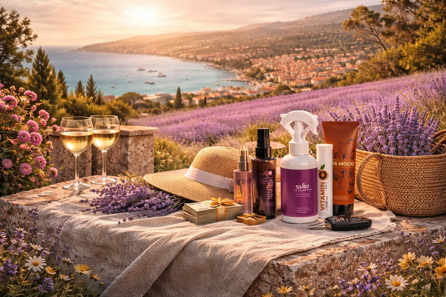 Femme souriante présentant les produits Mihi Care en tant que VDI cosmétique PACA dans le Sud de la France.